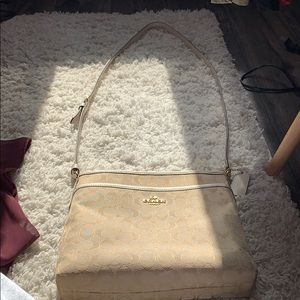 Tan coach cross body